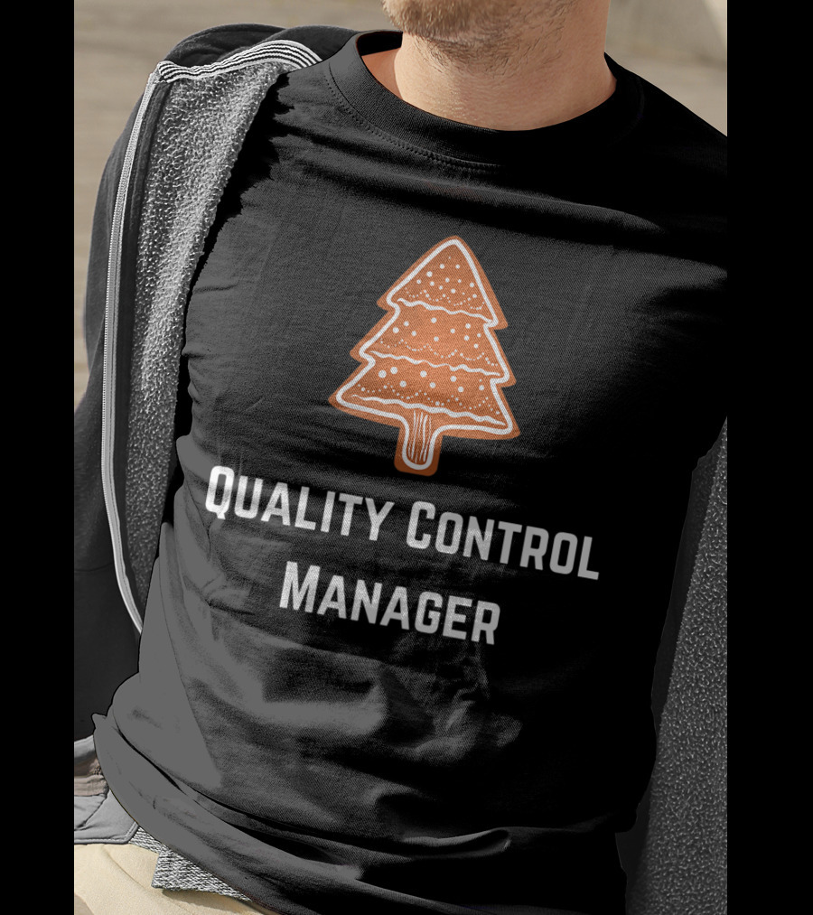 Quality Control Manager Christmas Tree Cookie T-Shirt