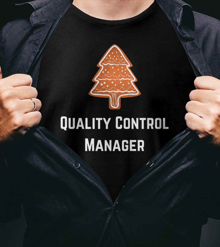 Quality Control Manager Christmas Tree Cookie T-Shirt