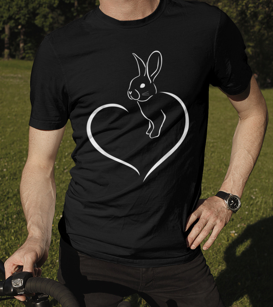 Rabbi Rabbit Heart Graphic For Rabbit Lover T-Shirt