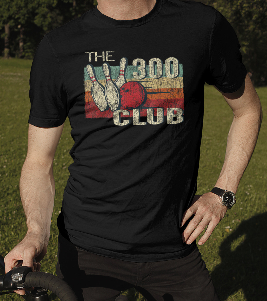The 300 Club Perfect Bowling Game Retro T-Shirt