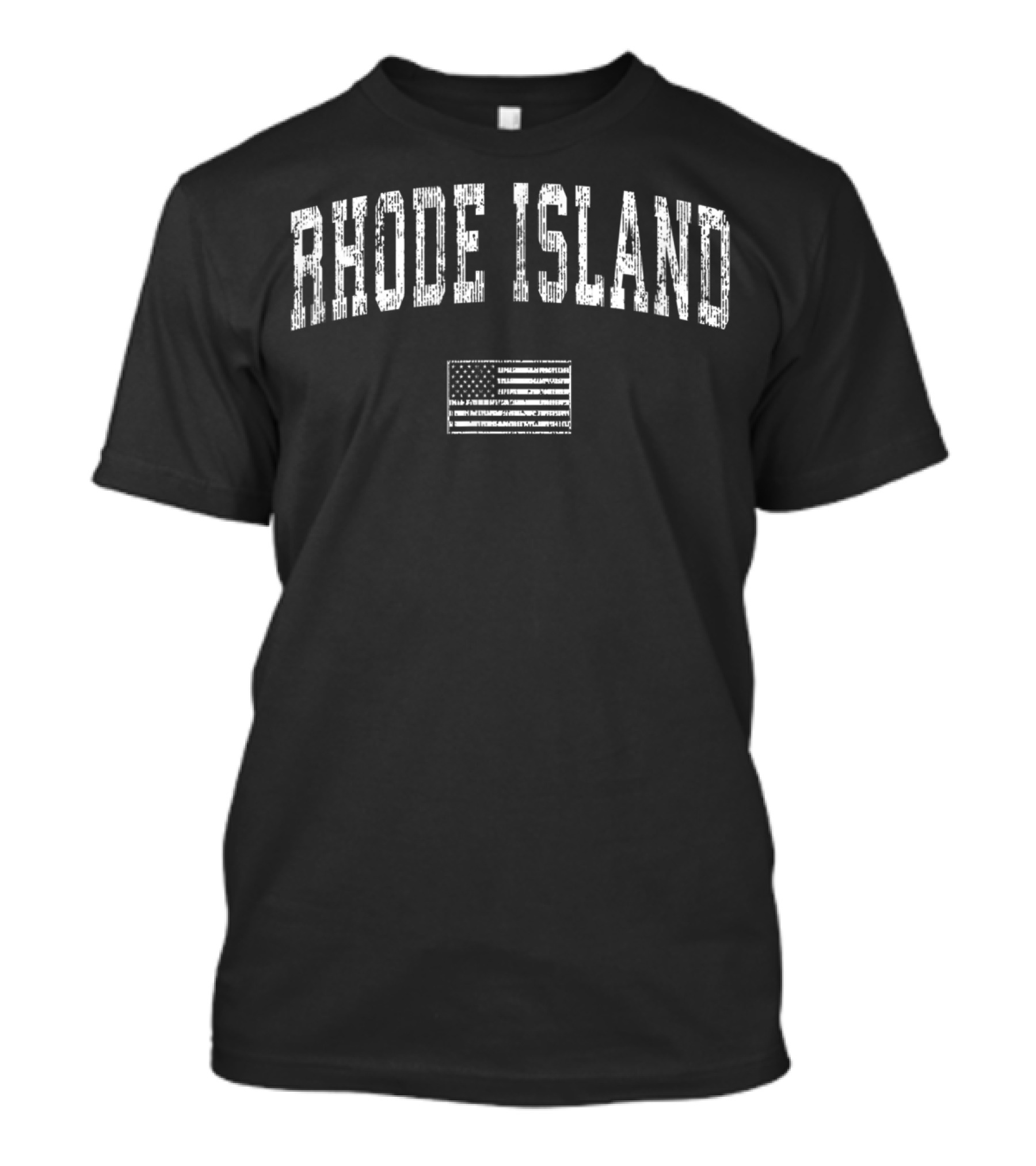 Rhode Island Vintage American Flag Sports T-Shirt