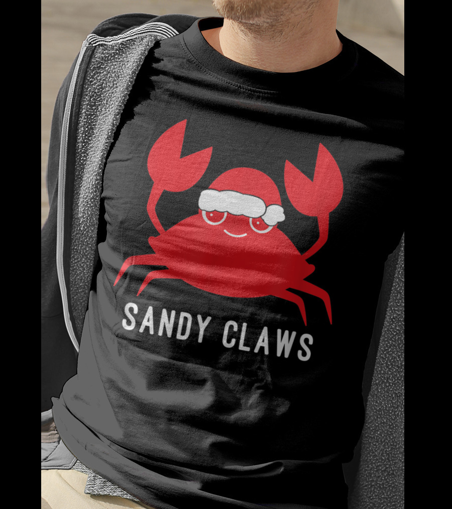 Sandy Claws Santa Crab T-Shirt