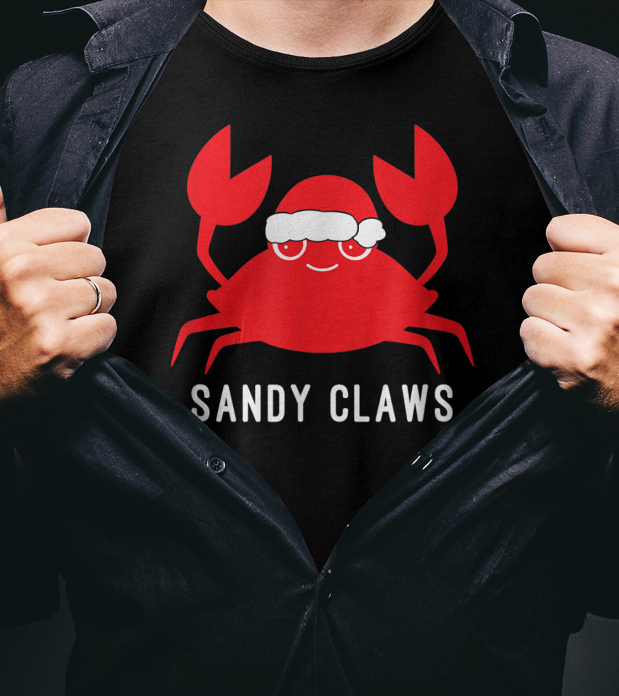 Sandy Claws Santa Crab T-Shirt