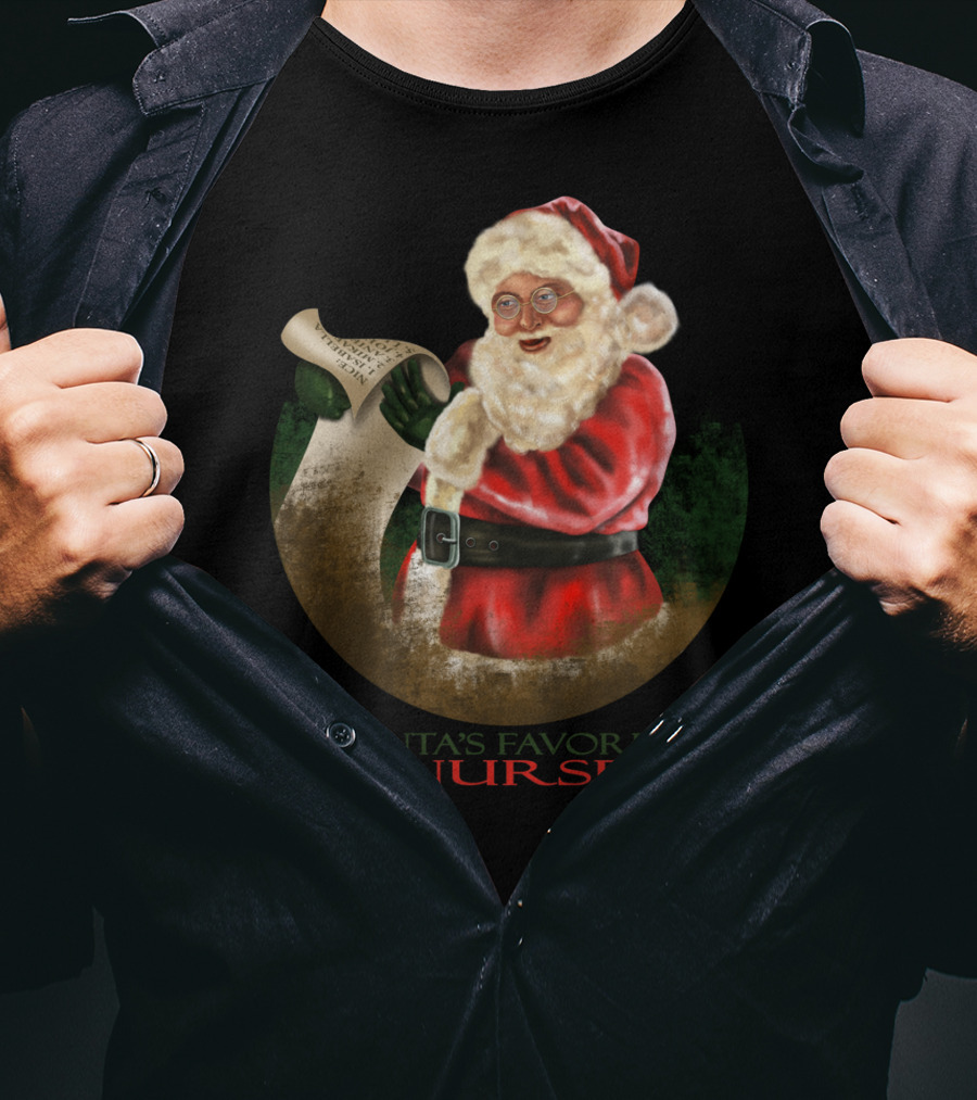 Santa's Favorite Nurse T-Shirt