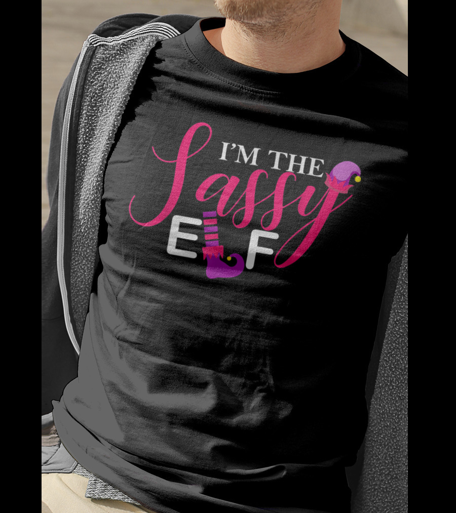 I'm The Sassy Elf Matching Family Group Elf Squad T-Shirt