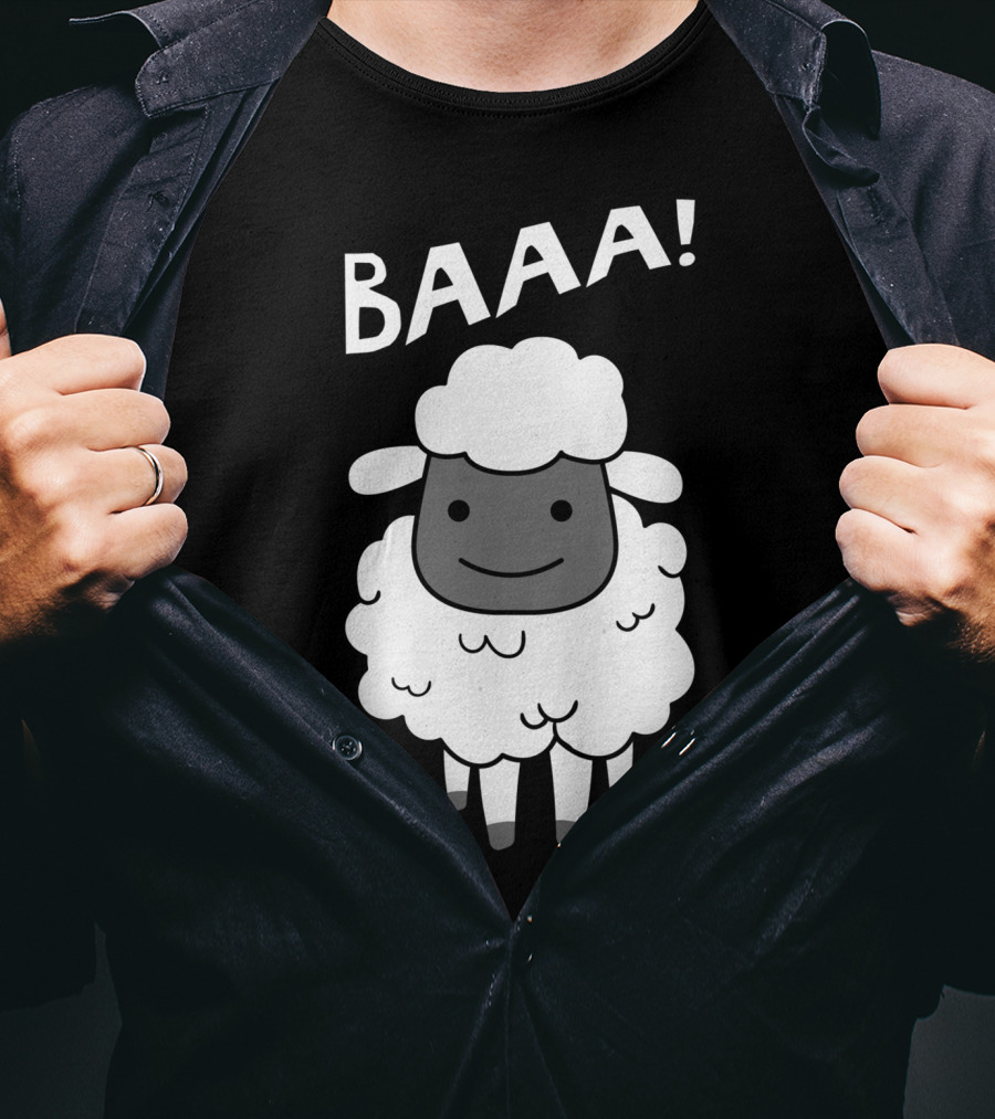 Baaa Sheep Sheep Lovers Animal Print Farm T-Shirt