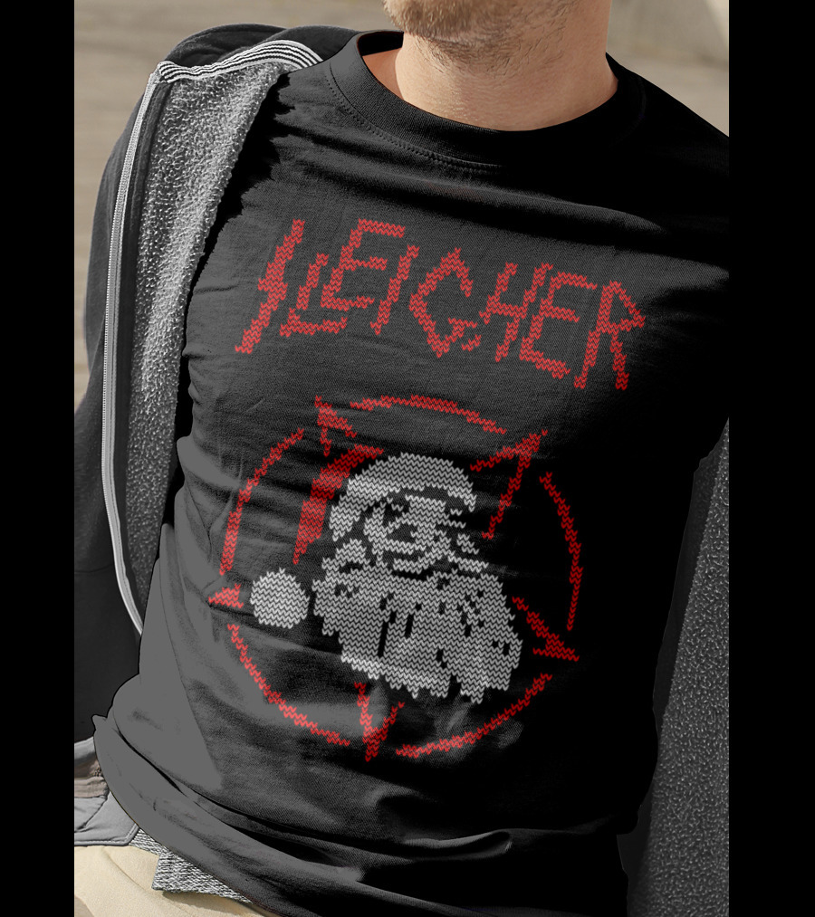 Sleigher Santa Pentagram Knit T-Shirt