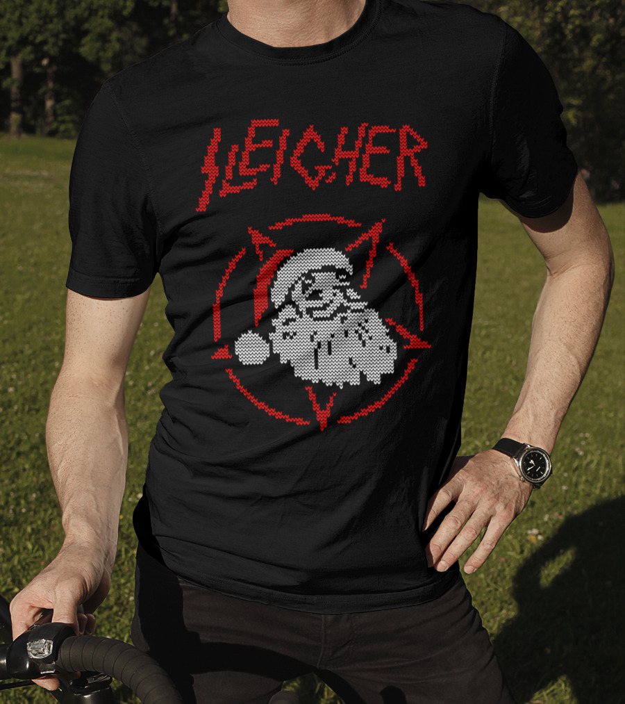 Sleigher Santa Pentagram Knit T-Shirt