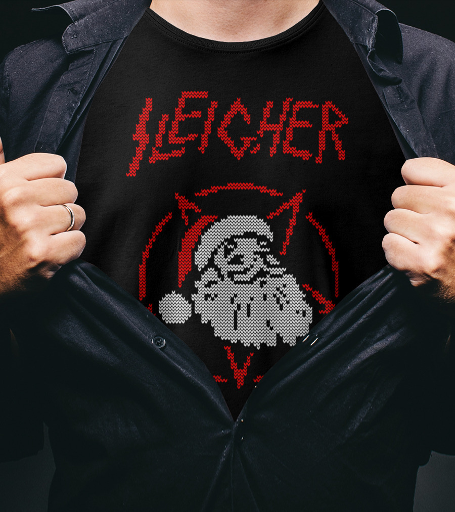 Sleigher Santa Pentagram Knit T-Shirt