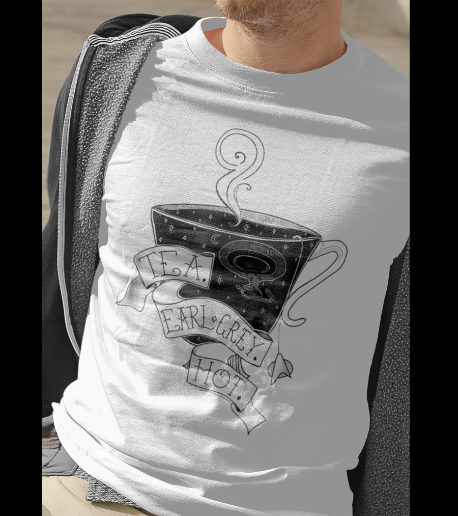 T.F.A. Earl Grey Hot Star Trek Next Generation Tea Cup T-Shirt