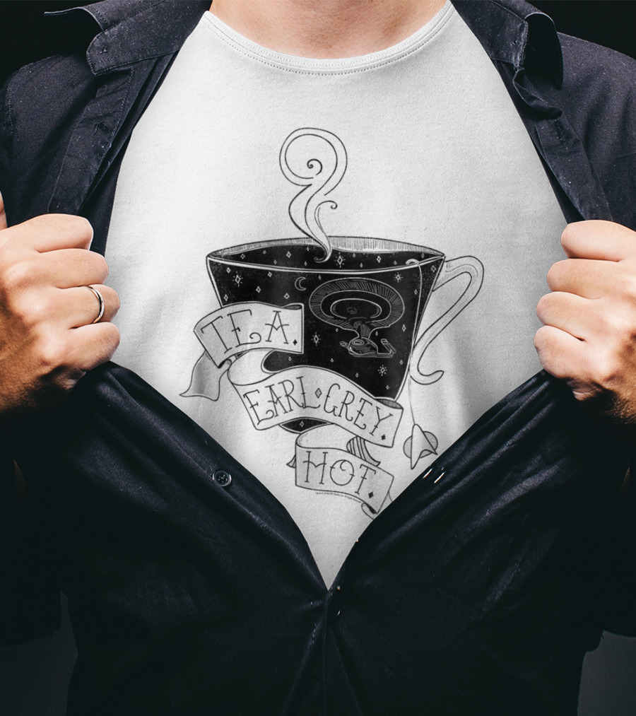 T.F.A. Earl Grey Hot Star Trek Next Generation Tea Cup T-Shirt