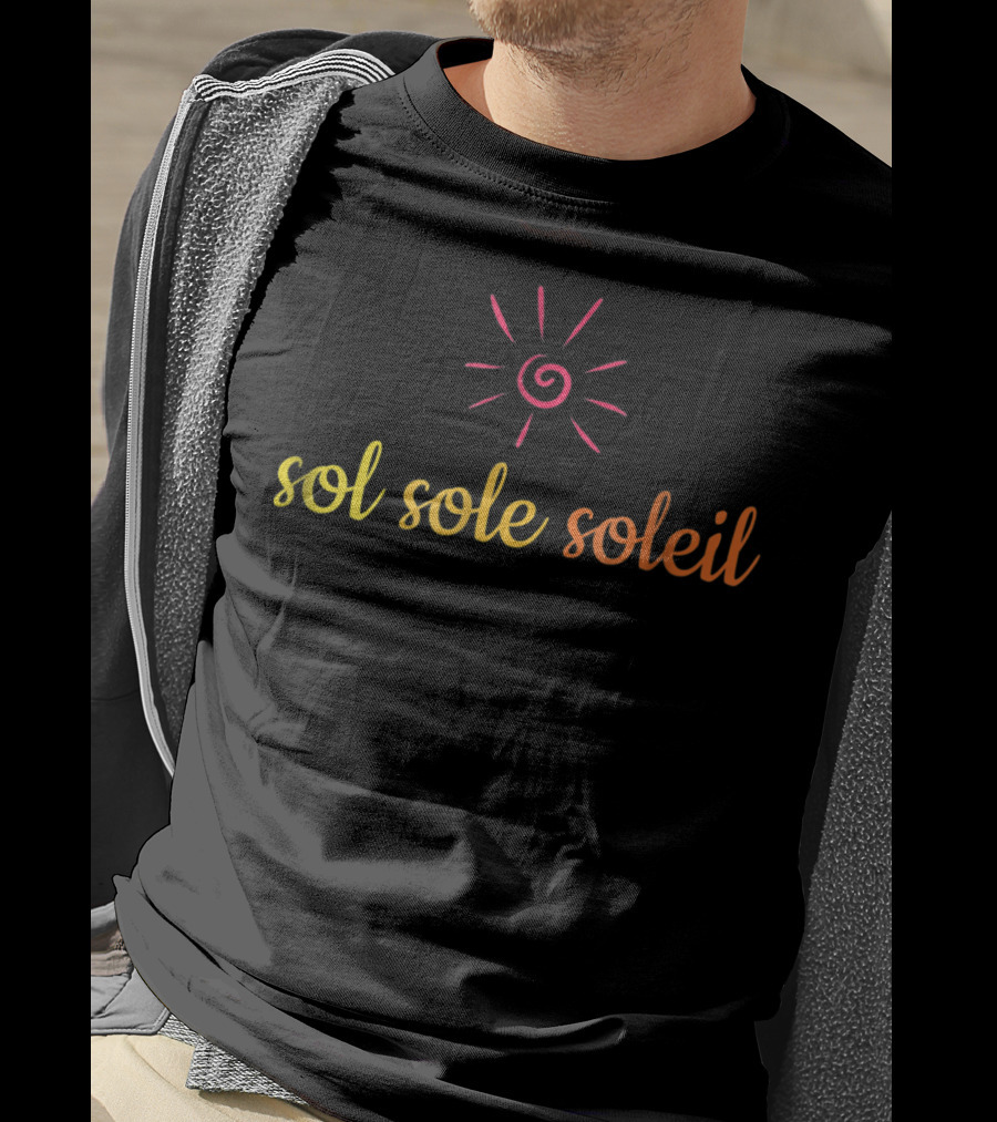 Sol Sole Soleil Sun Languages Spiral T-Shirt