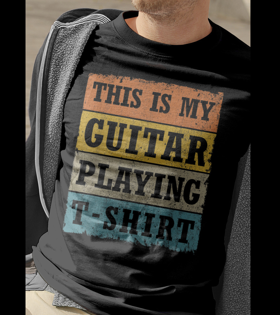 This Is My Guitar Playing T-Shirt Vintage Music T-Shirt