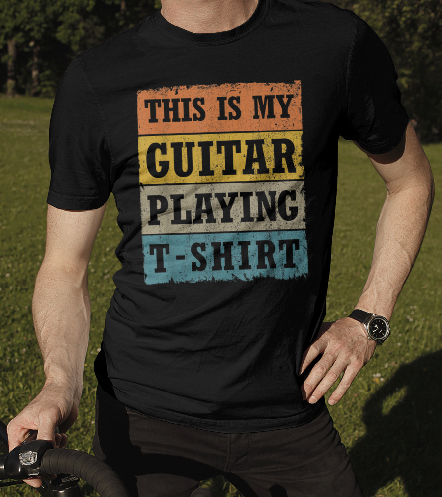 This Is My Guitar Playing T-Shirt Vintage Music T-Shirt