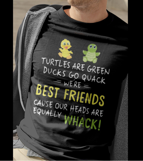Turtles Are Green Ducks Go Quack We're Best Friends Cause Our Heads Are Equally Whack T-Shirt