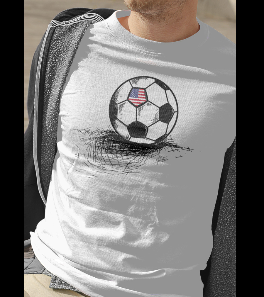 United States Flag Soccer Ball Jersey Usa T-Shirt