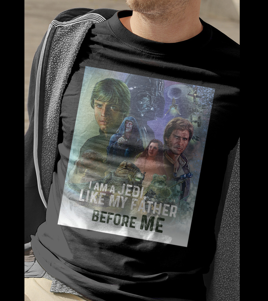 I Am A Jedi Like My Father Before Me Star Wars Celebration Return Of The Jedi Mural T-Shirt