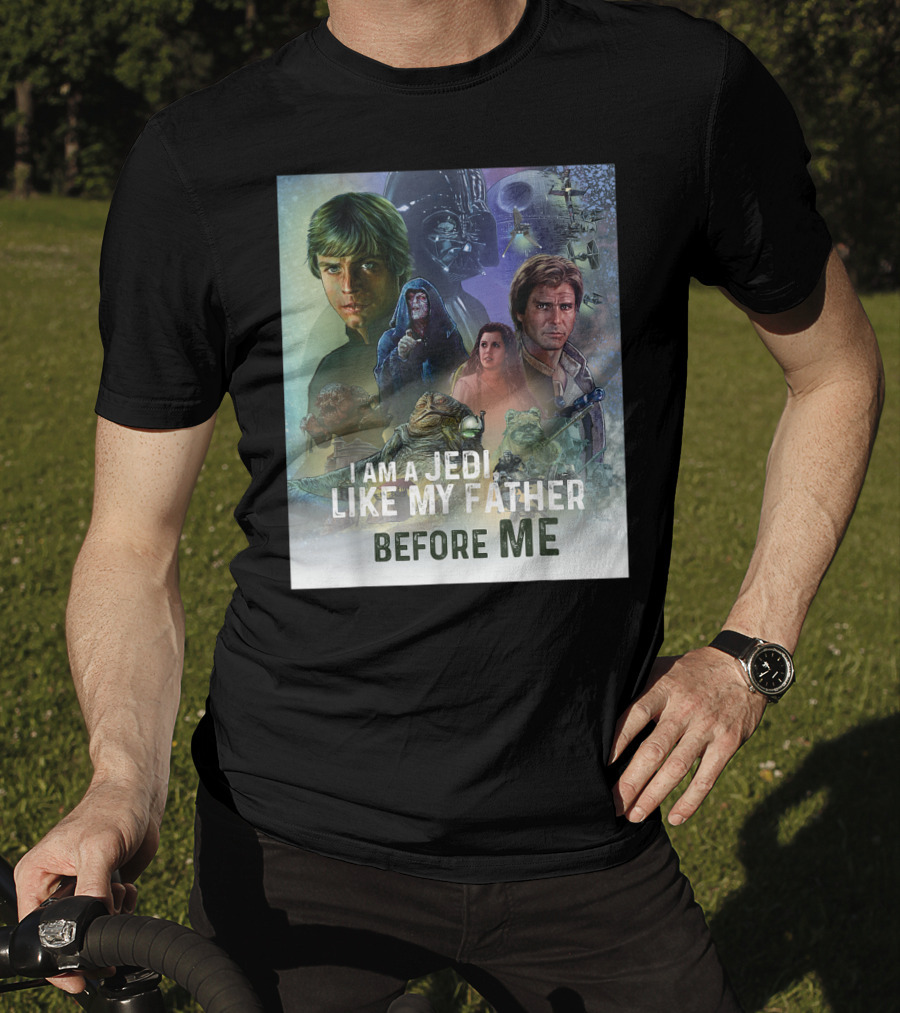 I Am A Jedi Like My Father Before Me Star Wars Celebration Return Of The Jedi Mural T-Shirt