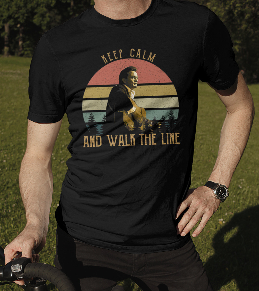 Keep Calm And Walk The Line Vintage Johnny Cash T-Shirt