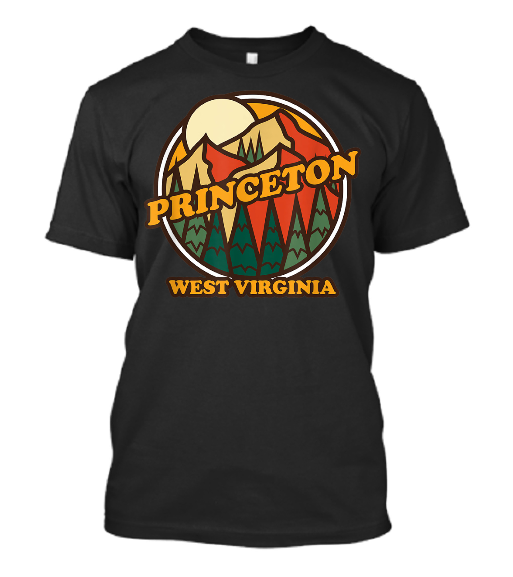 Princeton West Virginia Vintage Mountain Scene T-Shirt