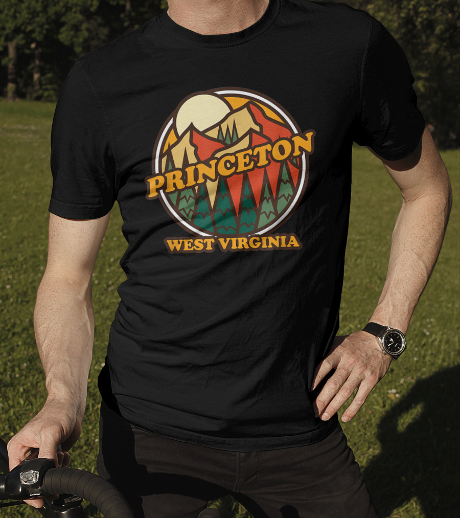 Princeton West Virginia Vintage Mountain Scene T-Shirt