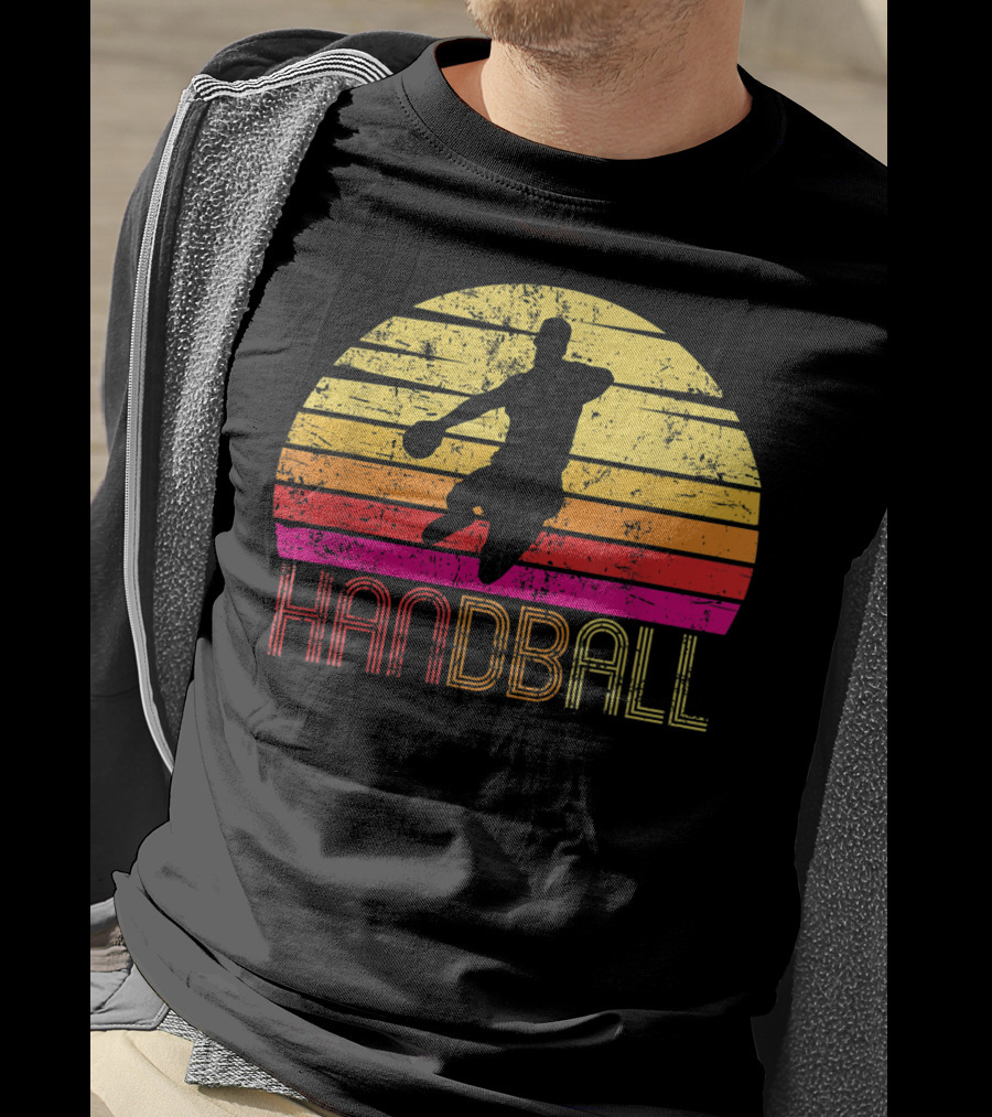 Vintage Handball Retro Sunset T-Shirt