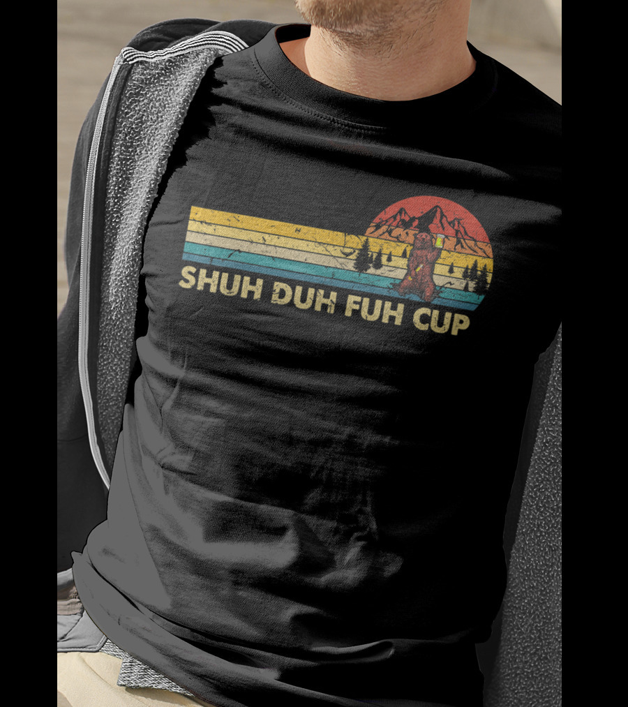 Shuh Duh Fuh Cup Bear Camping Vintage T-Shirt