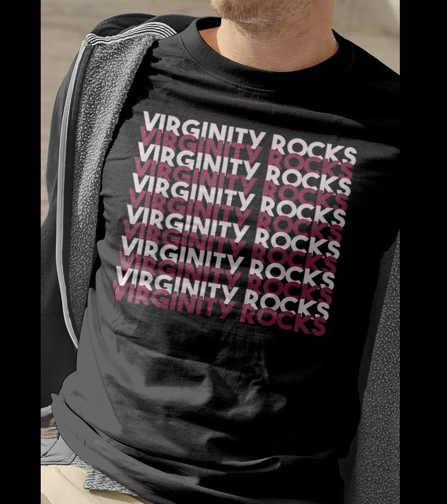 Virginity Rocks Grey Black Pink Danny Duncan T-Shirt