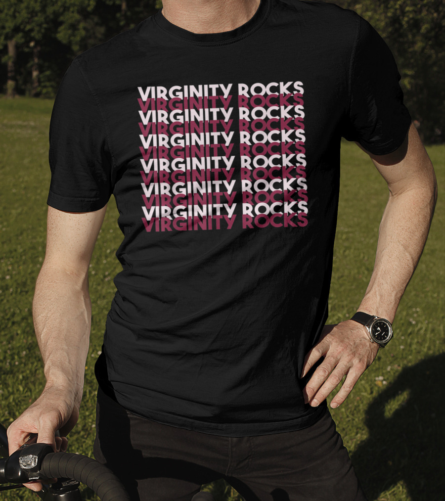 Virginity Rocks Grey Black Pink Danny Duncan T-Shirt