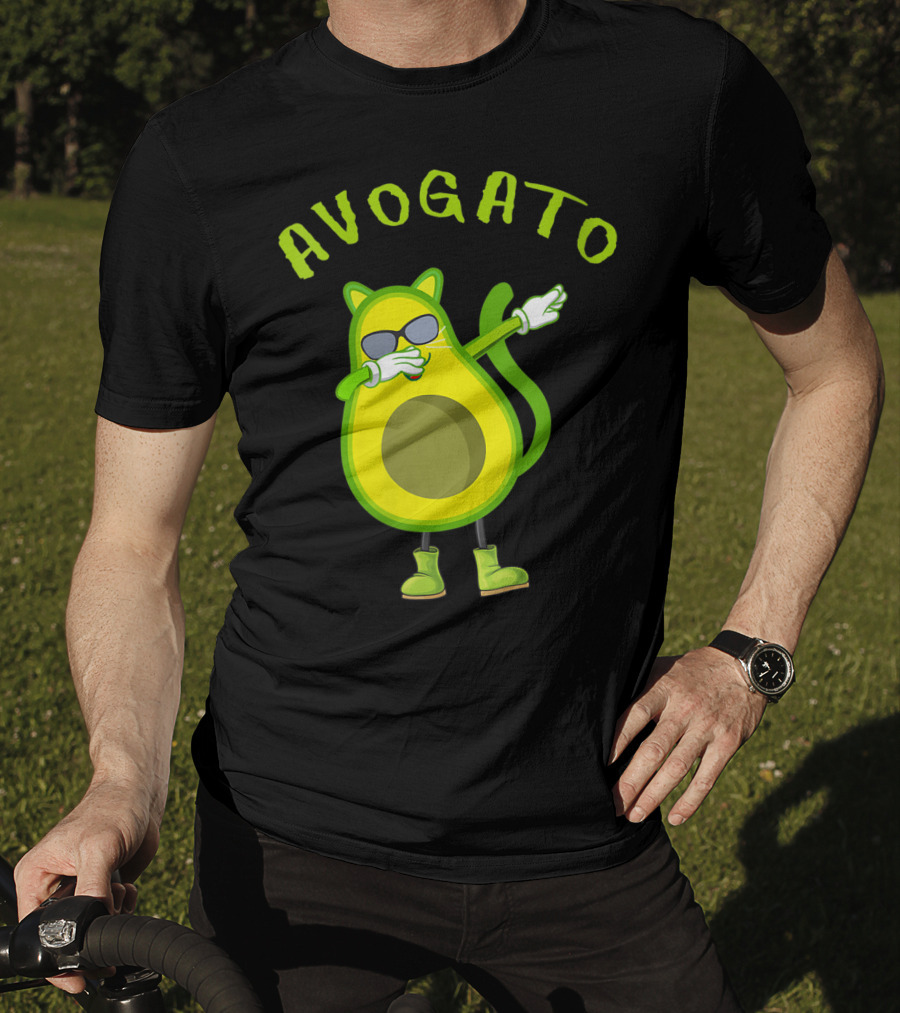 Avogato Cool Avocado Cat Dabbing T-Shirt