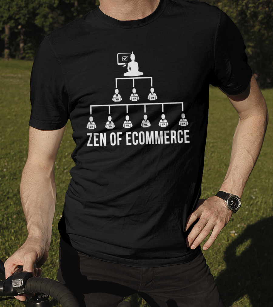 Zen Of Ecommerce VA Hierarchy Buddha Icon Checkmark T-Shirt