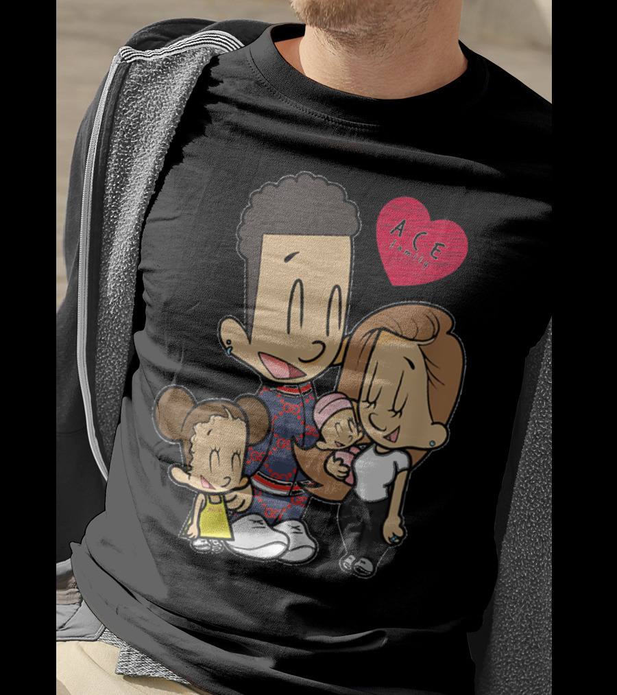 ACE Cartoon Family Merch Heart T-Shirt