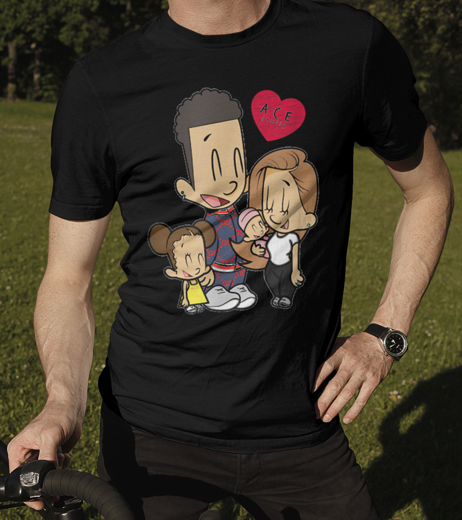 ACE Cartoon Family Merch Heart T-Shirt