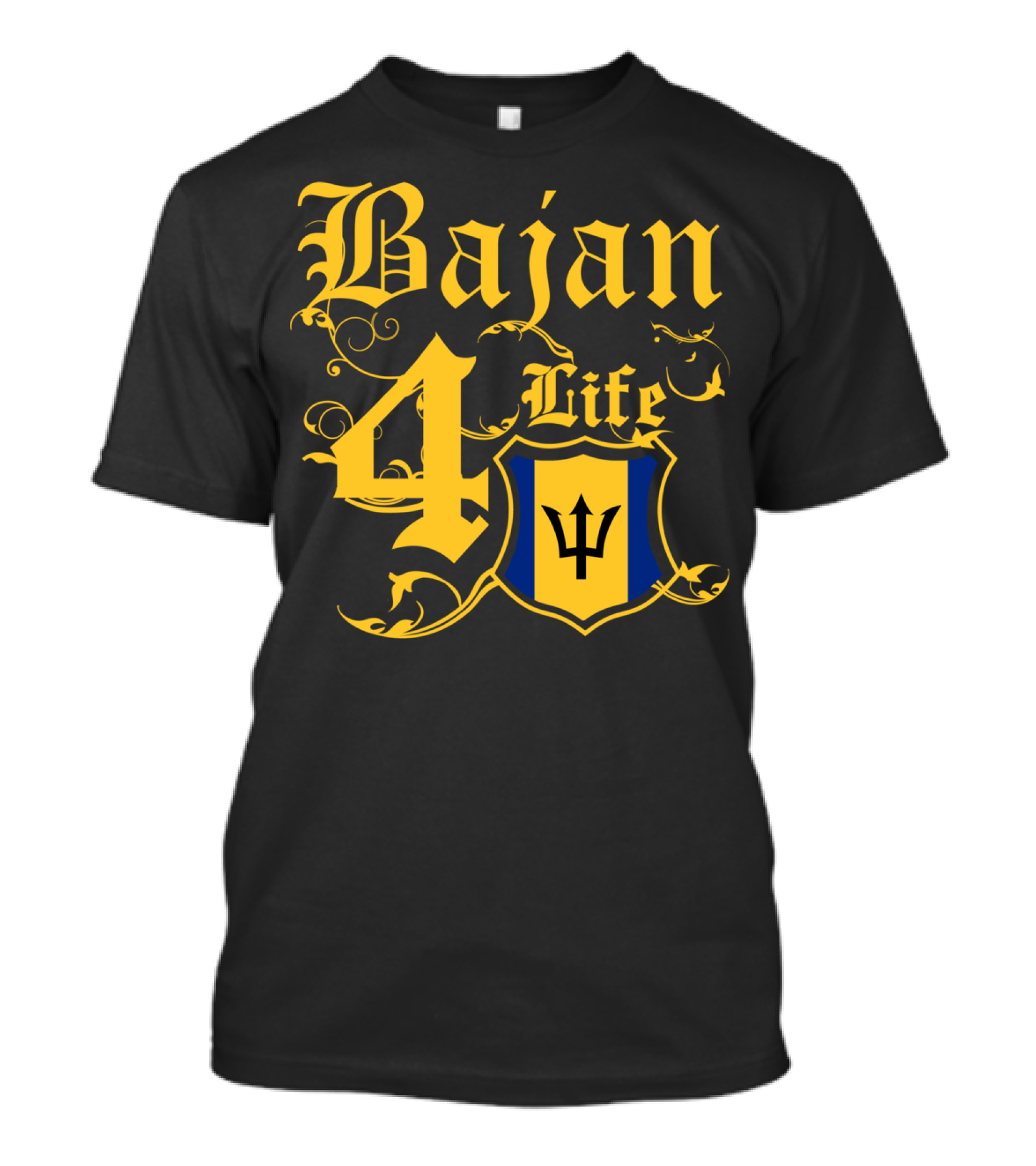 Bajan 4 Life Barbados Flag T-Shirt