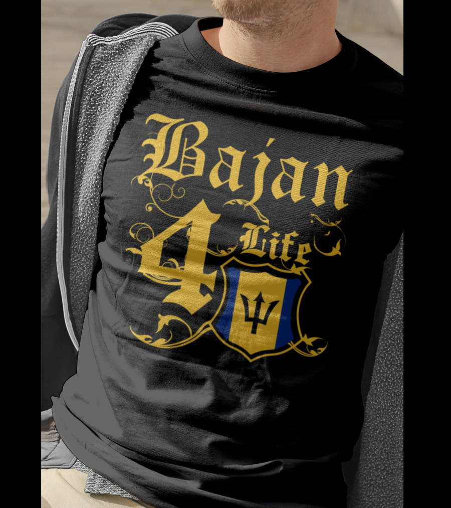 Bajan 4 Life Barbados Flag T-Shirt