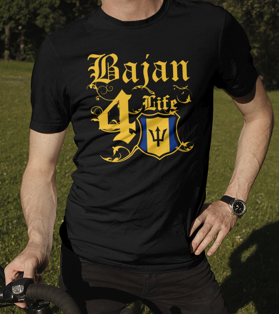 Bajan 4 Life Barbados Flag T-Shirt
