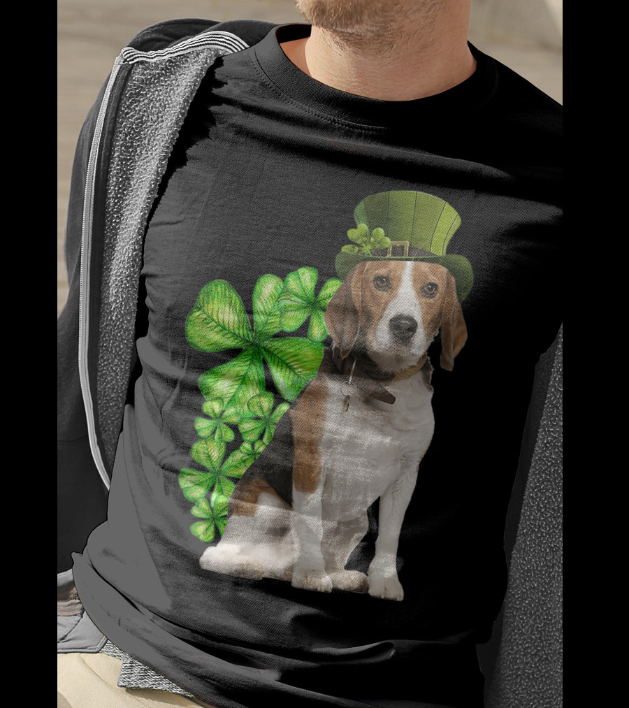Beagles Irish Shamrock Dog Lovers St. Patrick's Hat T-Shirt