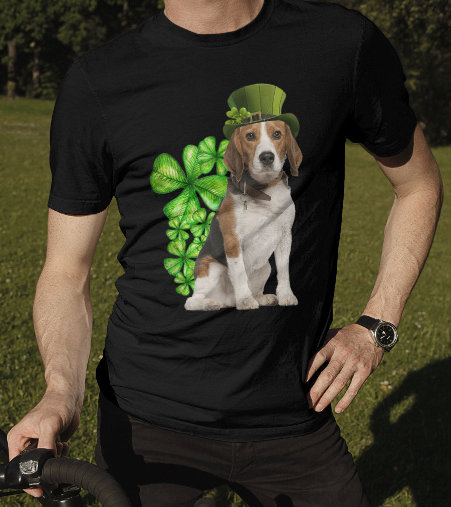 Beagles Irish Shamrock Dog Lovers St. Patrick's Hat T-Shirt
