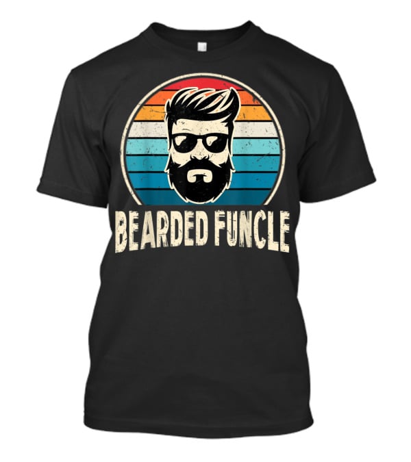 Bearded Funcle Retro Vintage Style Funny Cool Fun Uncle Birthday T-Shirt