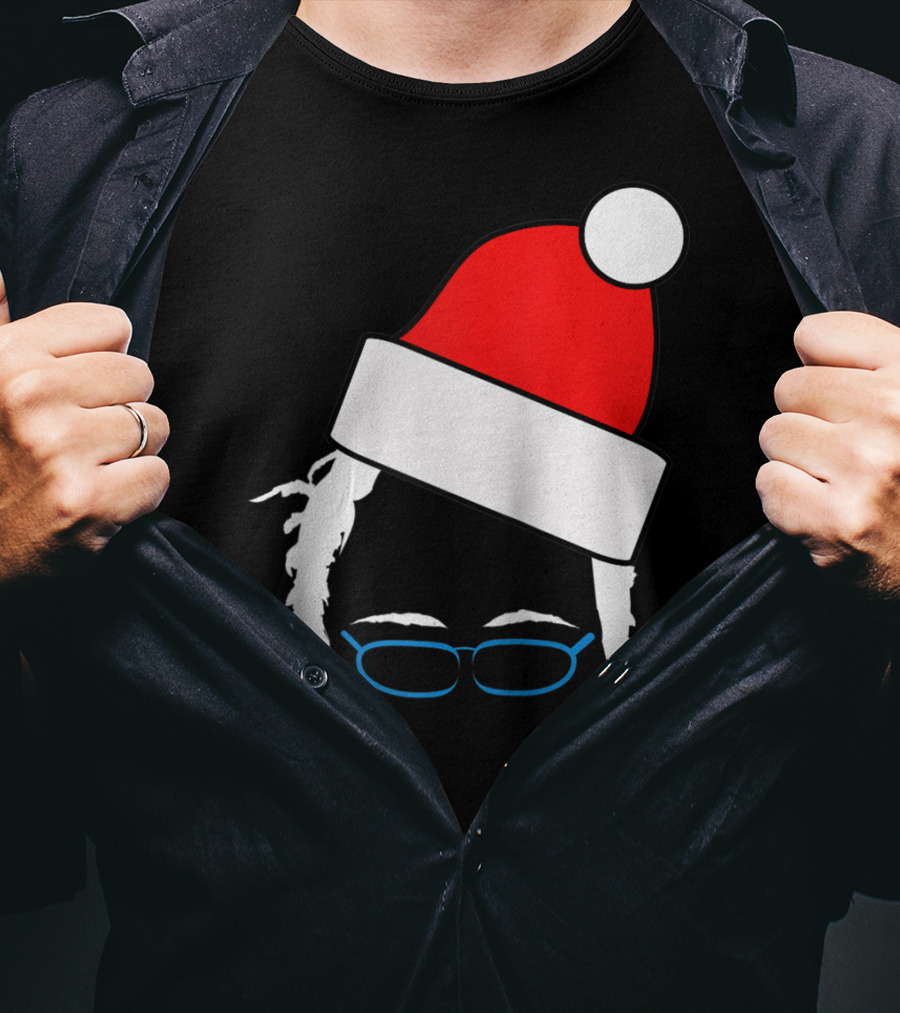 Bernie Sanders Santa Hat Christmas Holiday T-Shirt