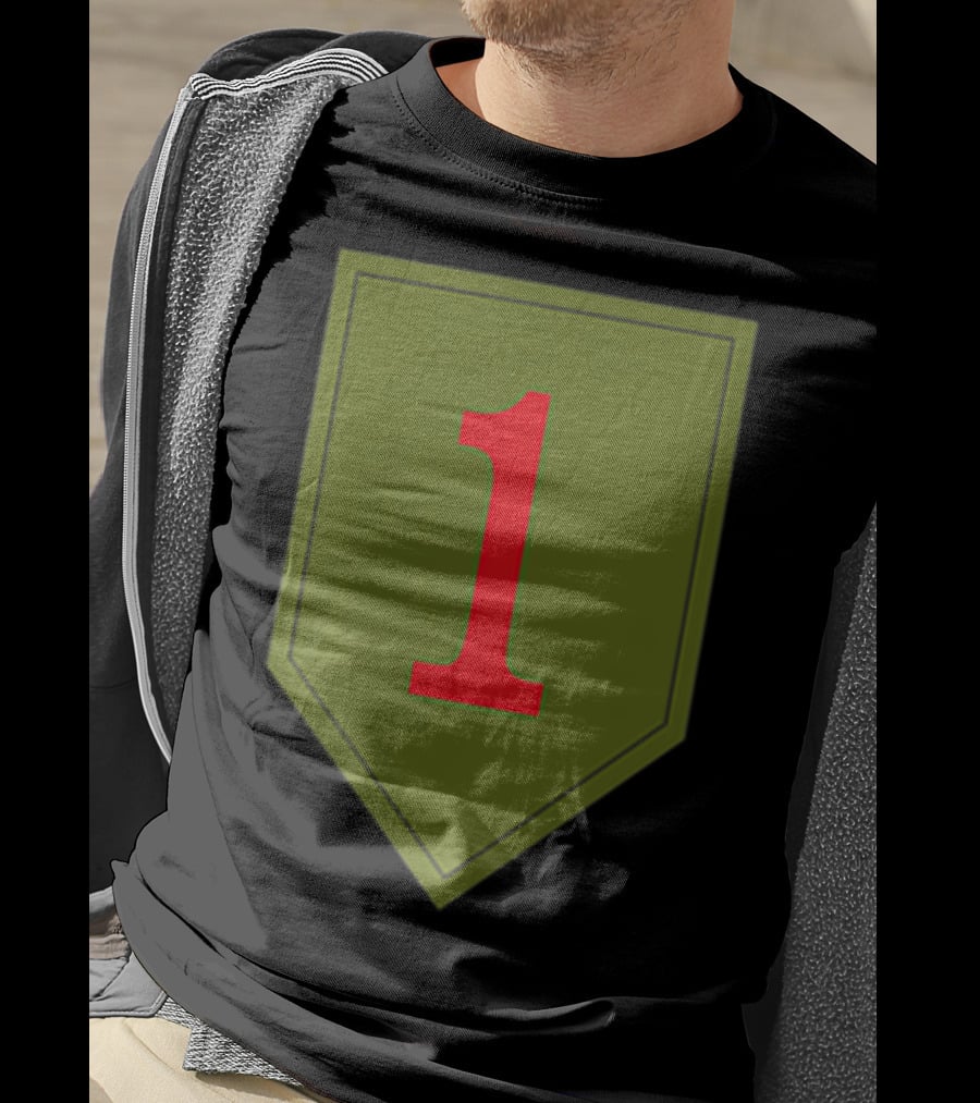 Big Red One 1st Infantry Division Patch Emblem Badge T-Shirt