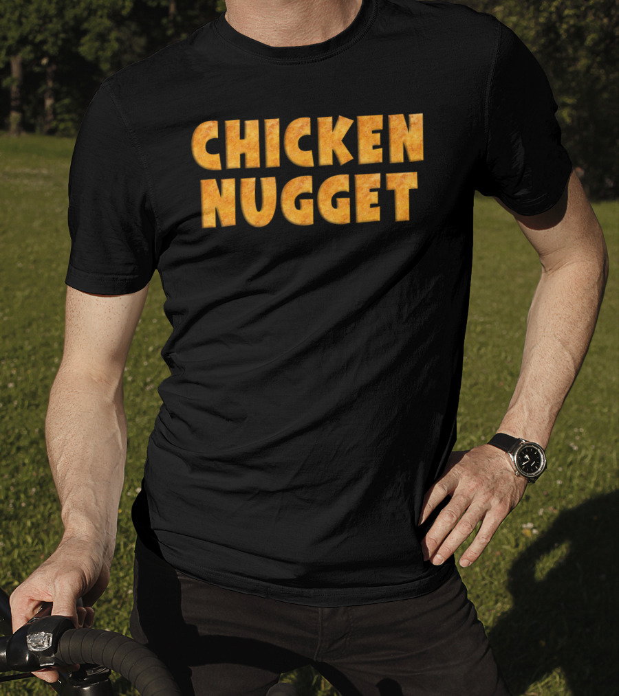 CHICKEN NUGGET Chunky Bold Textured Letters T-Shirt