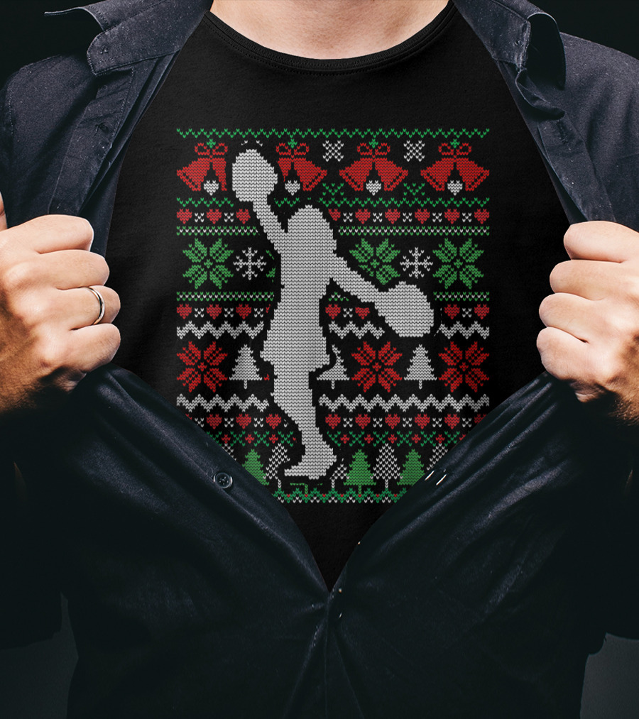 Christmas Cheer Cheerleader Ugly T-Shirt