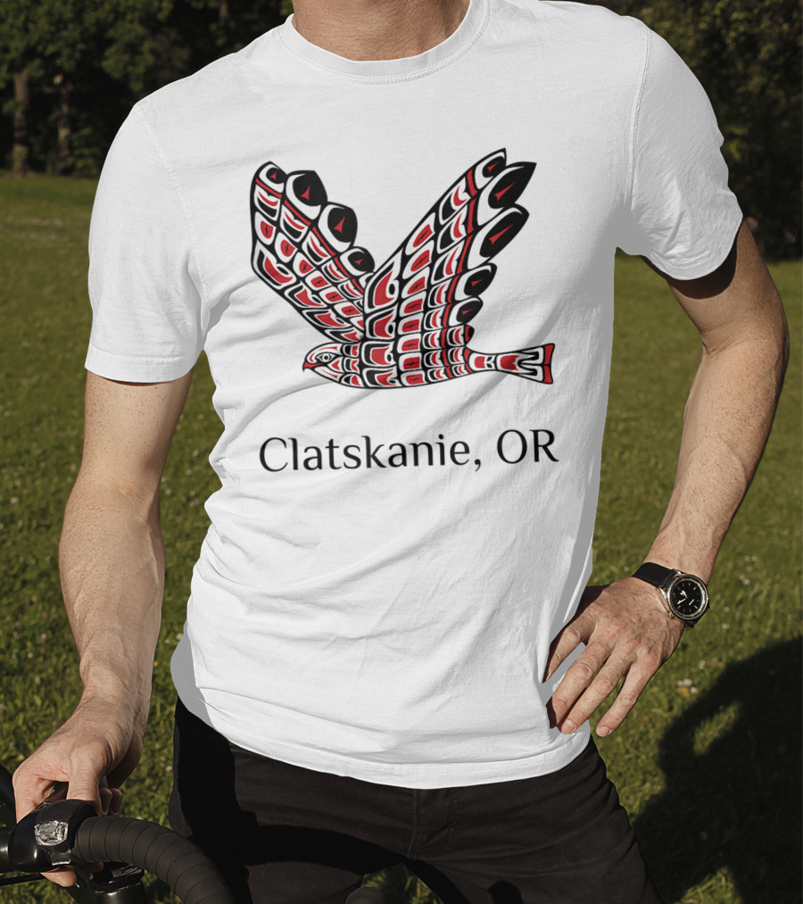 Clatskanie OR Red Tail Hawk Native T-Shirt