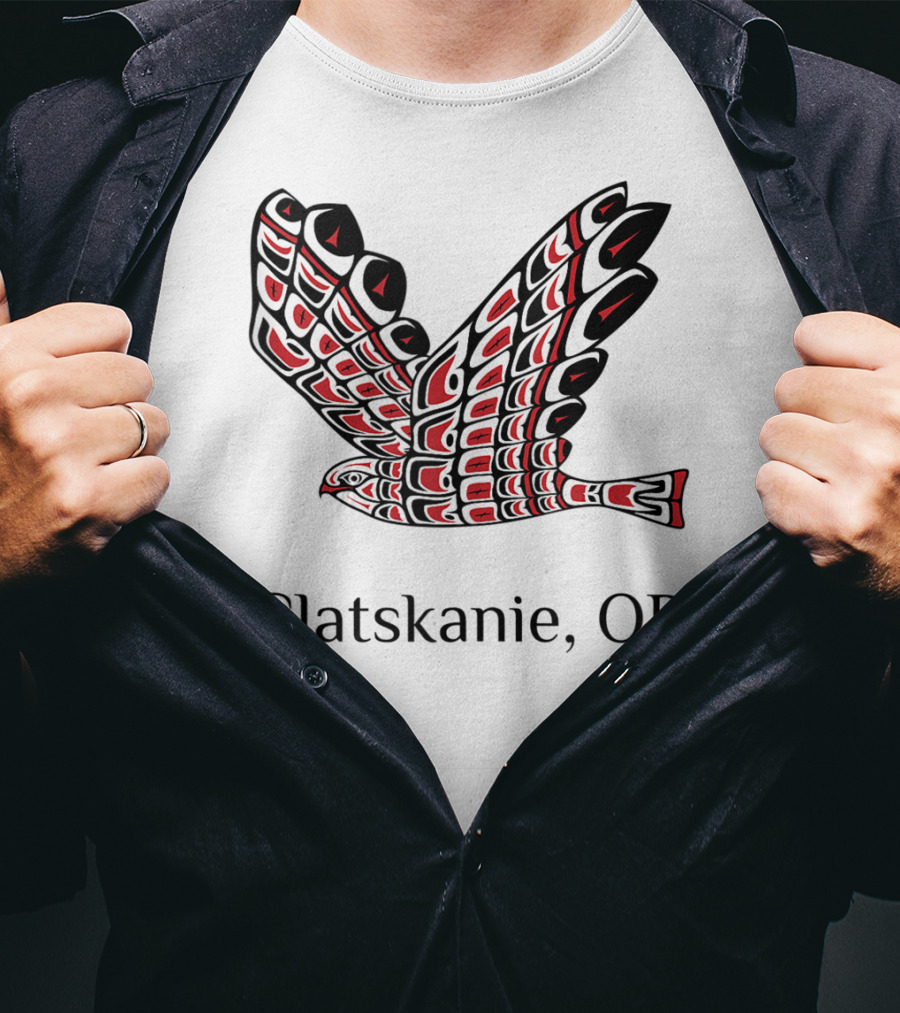 Clatskanie OR Red Tail Hawk Native T-Shirt