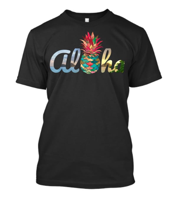 Aloha Hawaii Pineapple Coral Mermaid T-Shirt