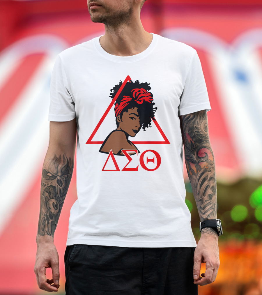 Delta Sigma Theta 1913 African American Woman In Red Triangle T-Shirt