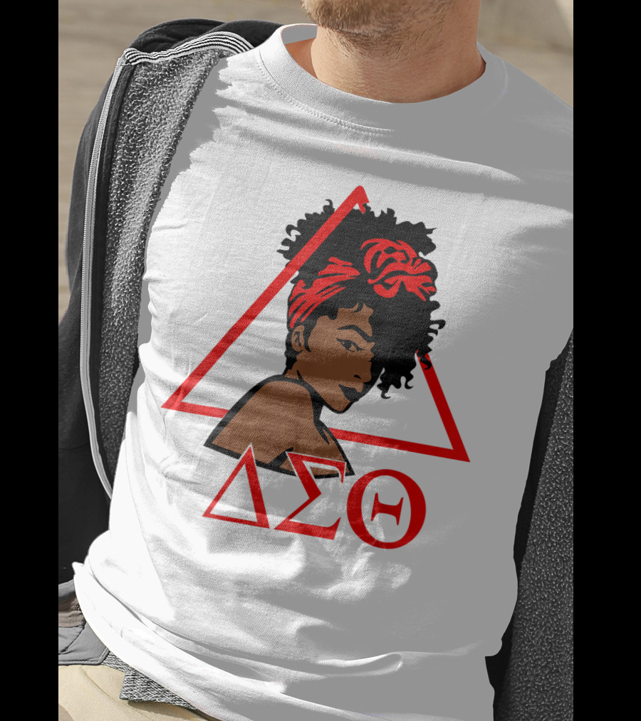 Delta Sigma Theta 1913 African American Woman In Red Triangle T-Shirt