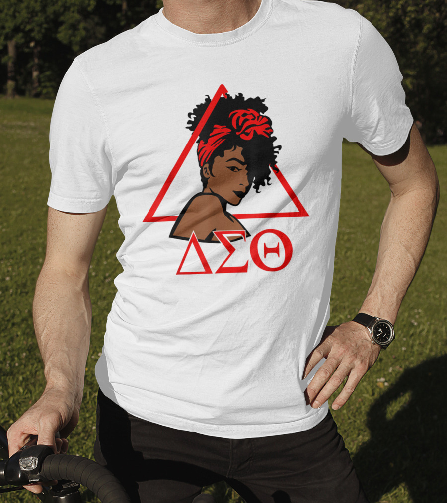 Delta Sigma Theta 1913 African American Woman In Red Triangle T-Shirt