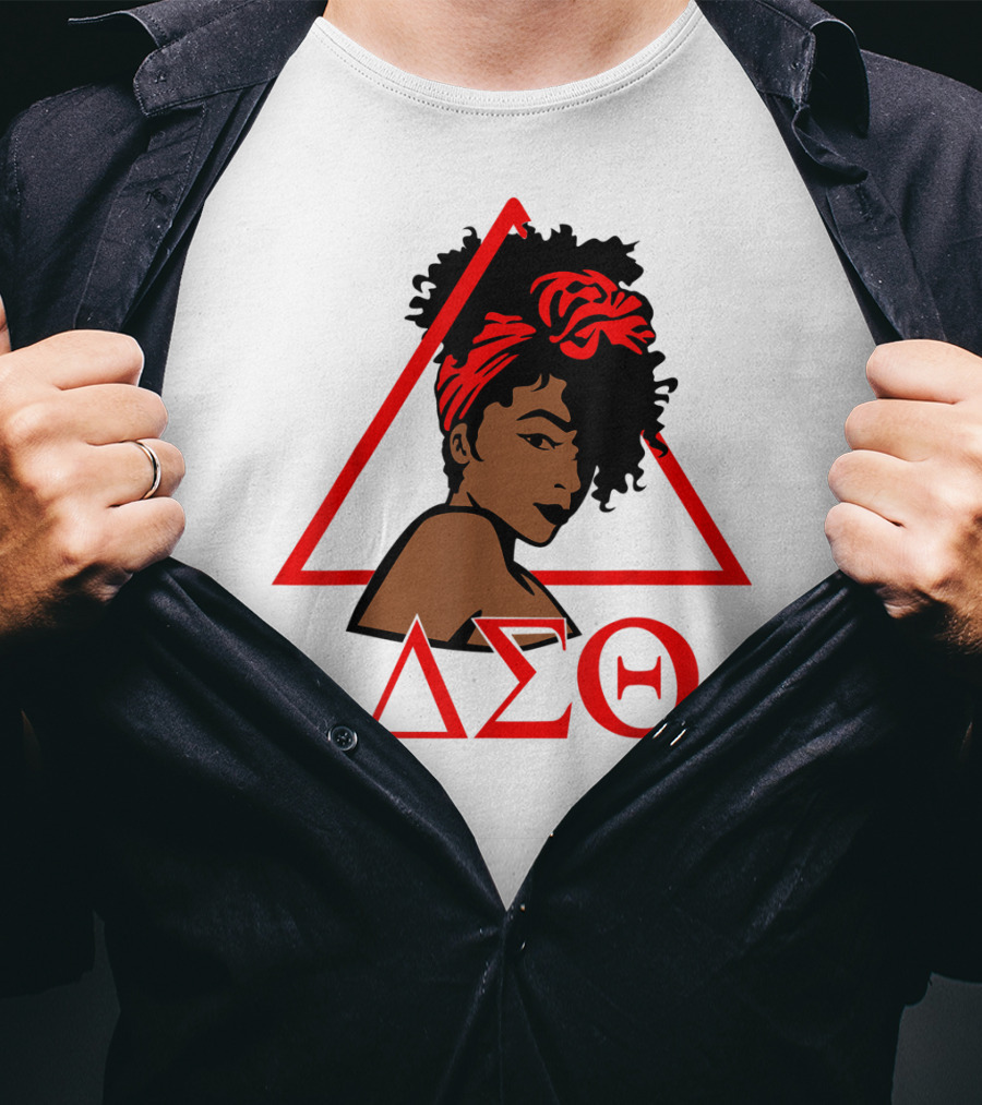 Delta Sigma Theta 1913 African American Woman In Red Triangle T-Shirt